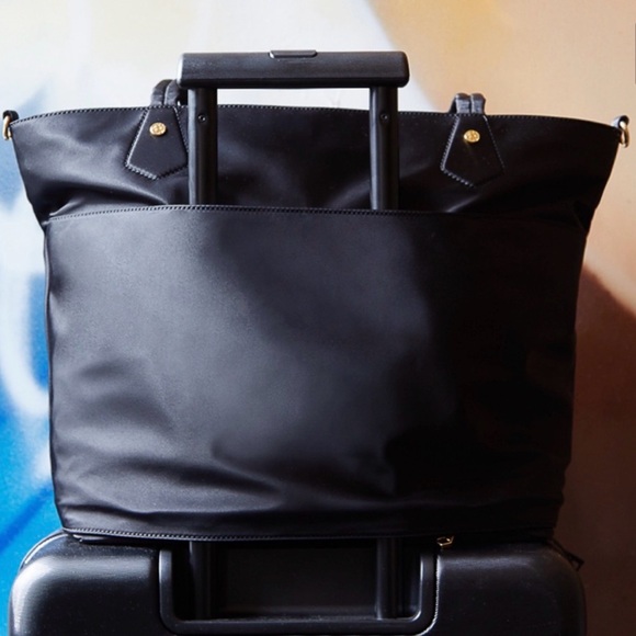 MZ Wallace Black Large SoHo Tote Bag Travel Luggage Sleeve - Picture 5 of 13